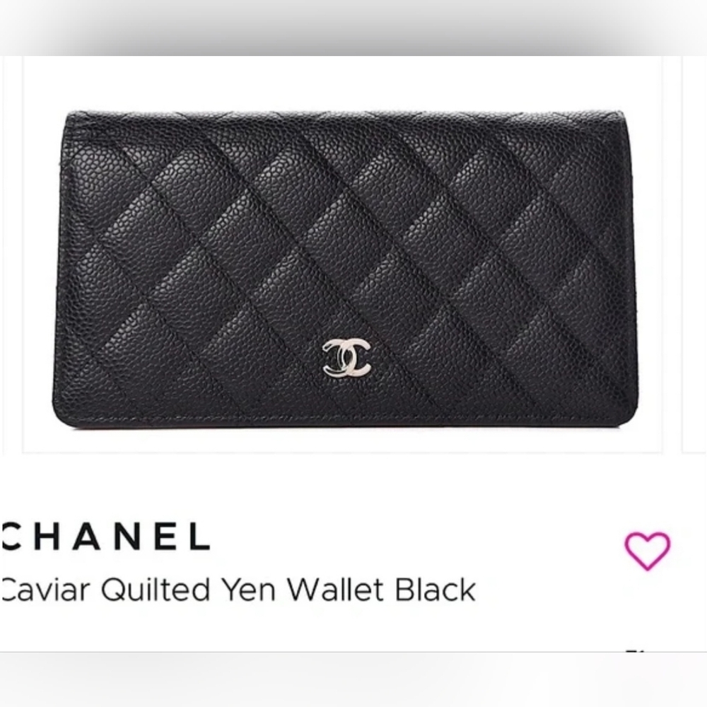 AUTHENTIC Chanel Black Quilted Wallet SaLe